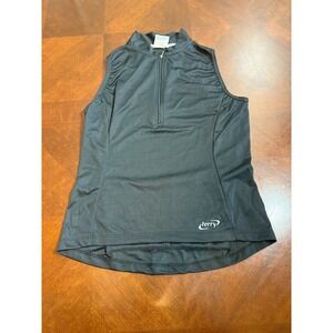 Terry‎ Women's Cycling Jersey Tank Black 1/4 Zip Sleeveless Size M Medium